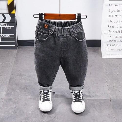 Boys Jeans Denim Trousers Kids Children Clothes Spring Autumn Boy broken hole Cowboy Trousers Casual Pants 2-6Years