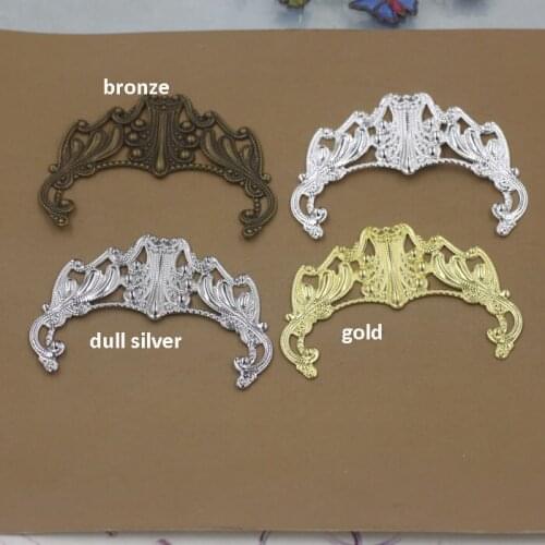 100pcs/lot 34*48mm Copper Flowers Slice Filigree Wraps Connectors Charm DIYmetal copper Jewelry findings Accessories Making