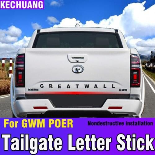 Great Wall GWM POER WINGLE Tail Door Letter Paste Car Logo 3D Stereo ABS Electroplating Decoration Label FREE SHIPPING