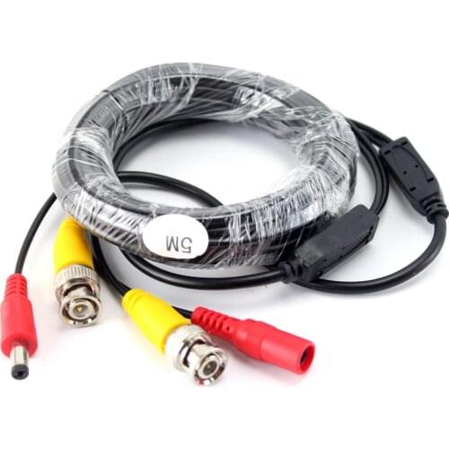 SMTKEY 5m BNC Cable CCTV Power Video BNC+DC Plug Cable 5Meter For AHD,CVI,TVI ,CVBS CAnalog Camera Surveillant System