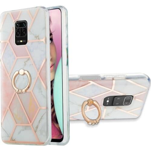 Ring Stand Phone Case For Xiaomi Redmi Note 10 10S 9 Pro Max 9S 9A 9T Mi X3 NFC M3 10 10T Lite Marble Shell Silicone Soft Coque