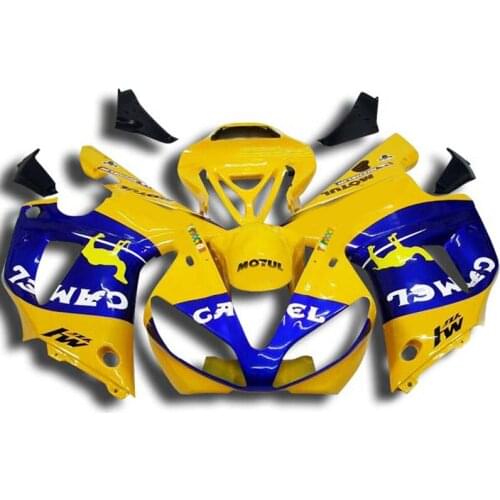 Motorcycle Fairing kit for YAMAHA YZFR1 00 01 YZF R1 2000 2001 YZF1000 yzfr1 ABS Plastic Yellow blue Fairings set+gifts YH06