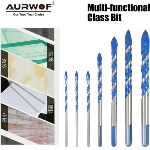 LAVIE 7pcs 3/4/5/6/8/10/12mm Multi-functional Glass Drill Bit Triangle Drill Bits For Ceramic Tile Concrete Glass Marble DB02061