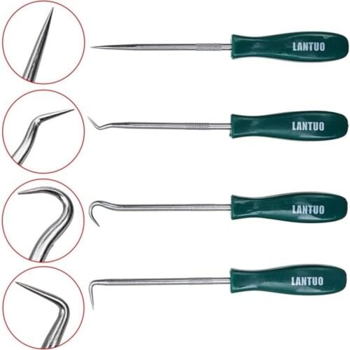 Hot 4Pcs/Set Car Pick and Hook Oil Seal O Ring Seal Screwdrivers Set Car Vehicle Oil Craft Hand Tools Bicycle Repair Accessories