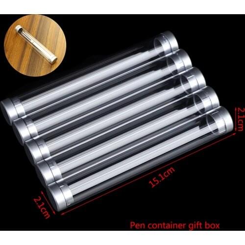 Crystal Transparent Plastic Pen Box Gift Box Metal Pen Box Transparent Pen Case