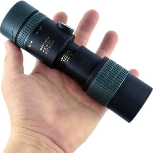 Monocular Telescope 8-24x30 Zoom High Quality Monocular Binoculars Powerful Telescope Support Smartphone with Light Night Vision