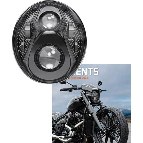 Motorcycle LED Headlight With White DRL High/Low Beam Projector Headlamp for Harley Softail Breakout 114 FXBR FXBRS 2018-2020