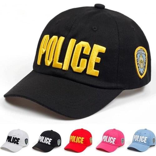 Police Letter Men Cotton Hat Ms. Summer Leisure Baseball Cap Snapback Hat Outdoor Hats Golf cap