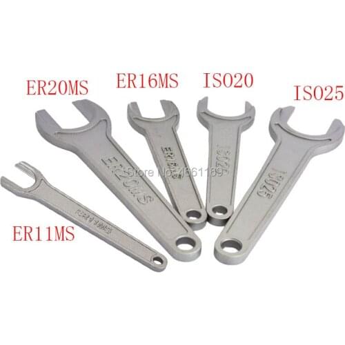 Single piece ISO20 ISO25 ER11MS ER16MS ER20MS, tool holder wrench, nut wrench. For ISO tool holder clamping and disassembly