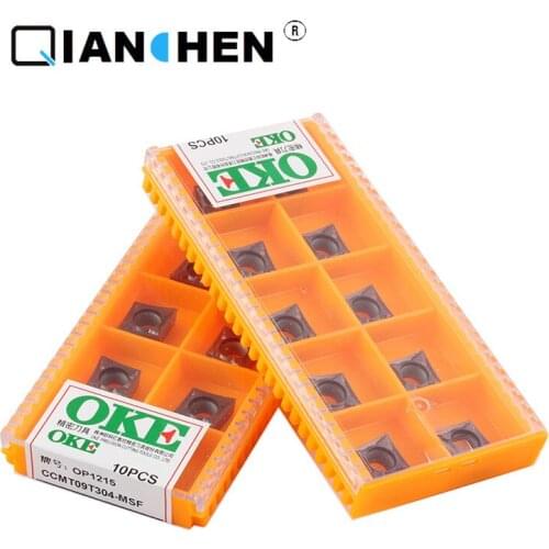 OKE 10pcs/lot High Precision High Performance High Strength CNC CCMT09T304-MSF OP1215 Industry Carbide Inserts Hard Alloy