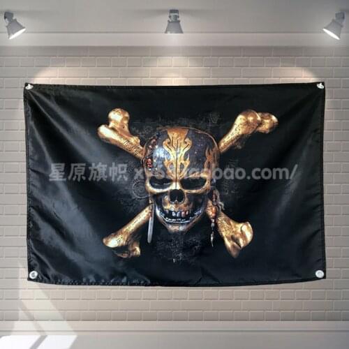 "Pirates of the Caribbean" Movies Poster Scrolls Flag Bar Cafes Hotel Theme Home Decoration Banners Hanging Art Waterproof Cloth