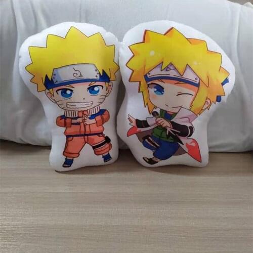 Steuffed Anime Naruto Pillow Plush Doll Minato Kakashi Uchiha Itachi Soft Sofa Decor Cushion Cotton Gift Toys For Children Adult