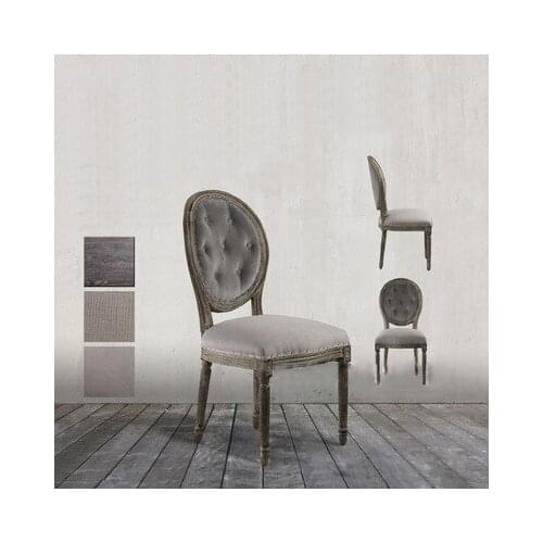 ChinaFurniture processing and production factory modern light luxury fabric dinner chair wooden foot