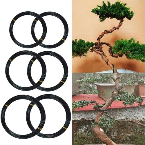 Bonsai Wires Anodized Aluminum Bonsai Training Wires 1mm/1.5mm/2mm Gardening Tools Pot Bonsai Shape Aluminum Wires Black