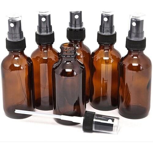 5-100ML Amber Spray Empty Bottles Brown Glass Refillable Bottle Aromatherapy Perfume Mini Spray Bottle Cosmetic Containers