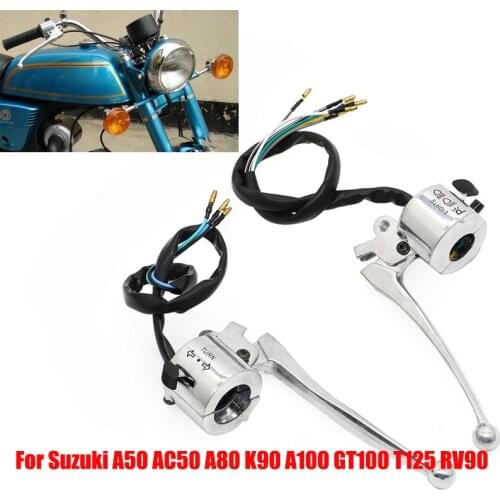 For Suzuki A50 AC50 A80 K90 A100 GT100 T125 RV90 Left & Right Handle Switch Brake Clutch Lever Switch Handle Lever