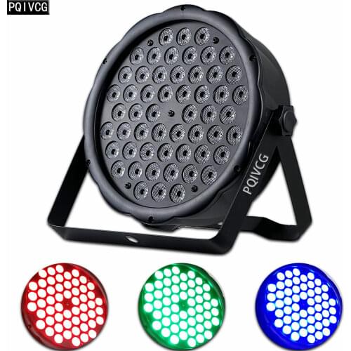 2pcs/54x3w led par lights rgb 3in1 dmx512 flat par professional led stage equipment