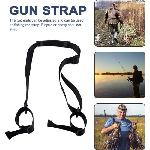 Tactical 2 Point Gun Sling Airsoft Rope Adjustable Hunting Shoulder Rifle Strap Camping Fishing Rod Fixed Belts Sling Gun Rope
