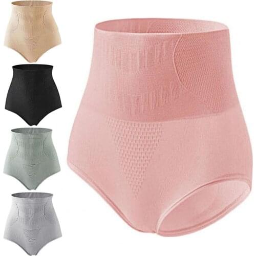 Women High Waist Seamless Tummy Control Hip Lifter Briefs Panties Shapewear for Postpartum Recovery Waist Trainer Underwear