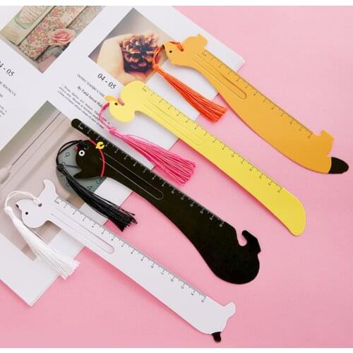 Creative Multifunctional Ruler Bookmark Learning Stationery Cartoon Cute Animal Shape Student Supplies