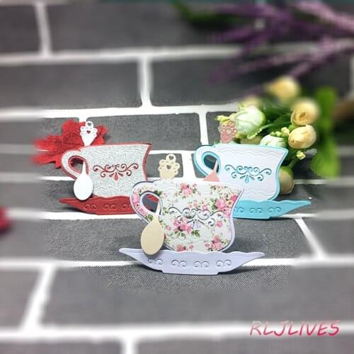 Vintage Tea Cup Metal Cutting Dies Stencils for DIY Scrapbooking photo album Decorative Embossing DIY Paper Cards