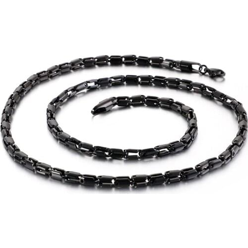 Factory Jewelry Wholesale 316L Stainless Steel European Mens Thick Bamboo Link Chain Necklace