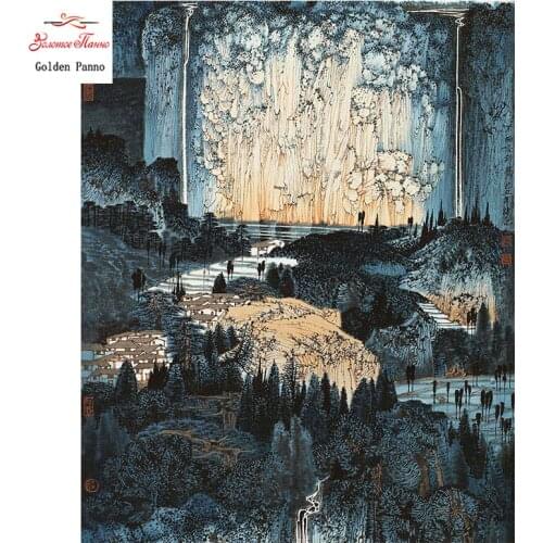 Golden Panno,Needlework,Embroidery,DIY Floral Painting,Kits,14ct barrier,Cross-stitch,Sets For Embroidery,Christmas28