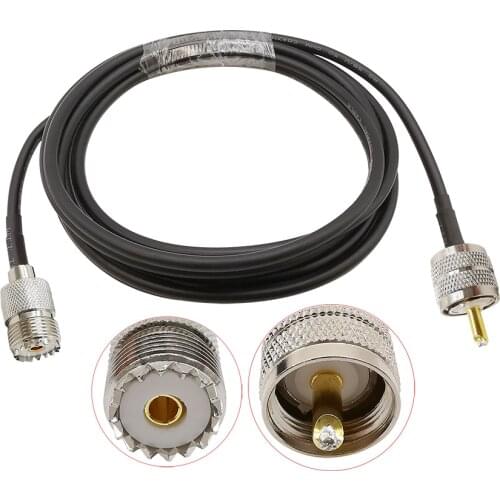 1Piece UHF PL259 PL-259 Male Plug to UHF SO239 SO-239 Female Jack RG58 Coaxial Coax Cable Wire Connector for CB Radio Ham Radio
