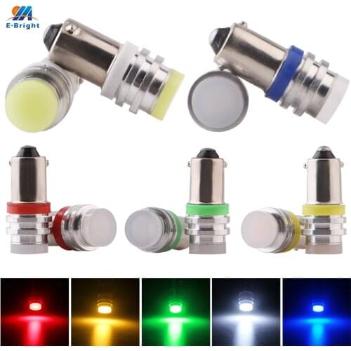 10pcs BA9S LED Auto Bulbs t4w T11 LED License Plate Lamps Side Marker Lights 12146 1445 12V 24V 1W 64111 For Cars Trucks White