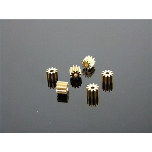 10X Copper gear,0.5 modulus 8 teeth,0.5M 8T For 2mm shaft