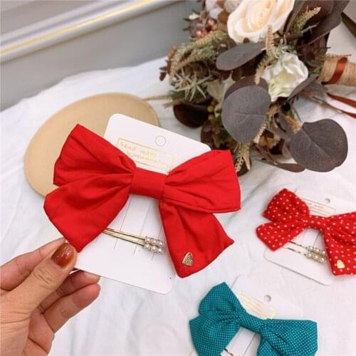 2020 Passed The NewWave Dot Hairpin Dot Big Bow Hair Clip Three-piece Hair Accessories