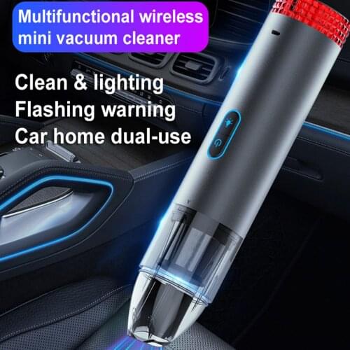 3-in-1 Wireless Car Vacuum Cleaner Portable 4000Pa 60w USB Charging Vacuum With Flashlight Emergency Light For Car Household