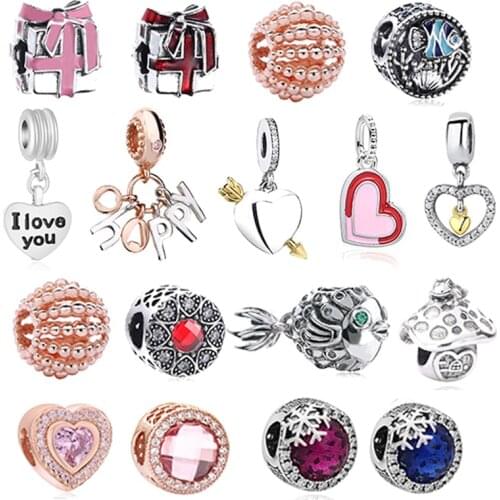 45 Styles Lovely Boy & Girl Beads fit Brand Charms Bracelets Necklaces for Women Jewelry Making Ladies Jewelry Accessories
