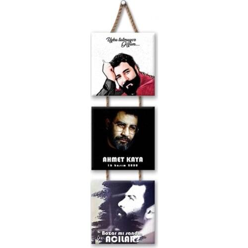 AHMET KAYA PHOTO TABLE WOODEN TABLE QUALITY, SOLID AND AESTHETIC, REVOLUTIONARY KURDISH ARTIST TABLE