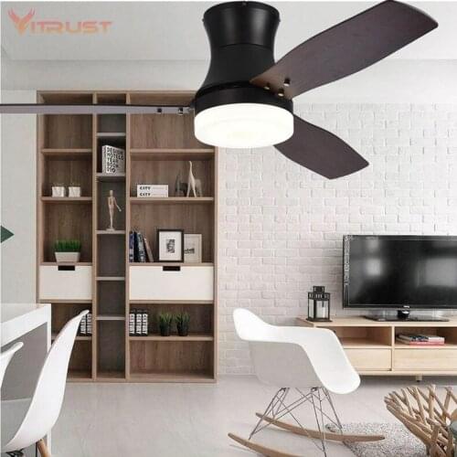 White Ceiling Fan With Light & Remote 42/52 Inch Ceiling Fans With Lights For Living Room