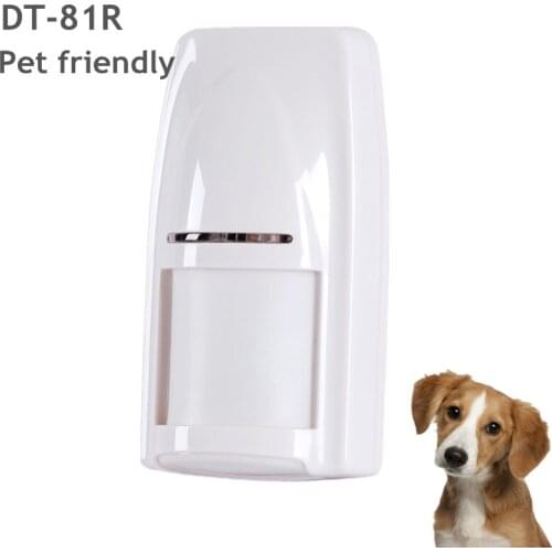 Free Shipping Wireless Mircowave Dual-Tech PIR Motion Sensor Pet Friendly PIR Detector Working with Focus Alarm System