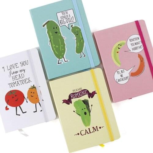 Korea stationery A5 Notebook Vegetable Creative Hardcover Notebook Horizontal Page Organizer Agenda 2018 School office Supplies