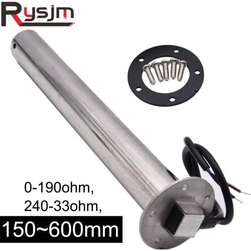 150mm~600mm Sewage Level Gauge Sensor Marine Boat Car Fuel Sender Unit Water Level gauges 0-190 240-33ohm water level indicator