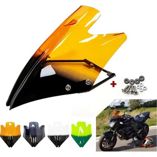 Motorcycle Windscreen Windshield Deflector with Bracket for Kawasaki Z750 Z 750 Z750R 2007-2012
