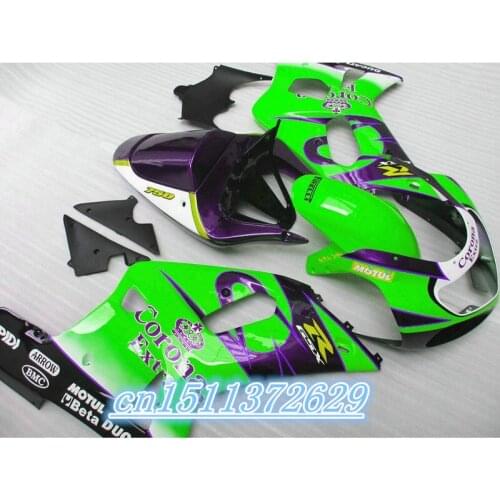 Dor-Custom motorcycle package GSXR600 750 01 02 03 GSXR600 750 green purple ABS fairing sections for SUZUKI D