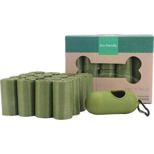 Environmental 16 Rolls Dog Poop Bags With Dispenser Capsule Shape Doggie Waste Bags Pooper Scoopers Bags 240pcs Poop Bags