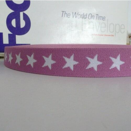 27 Yards 3/4'' 20mm LAVENDER COLOR Star Print Jacquard Underwear Elastic Tape