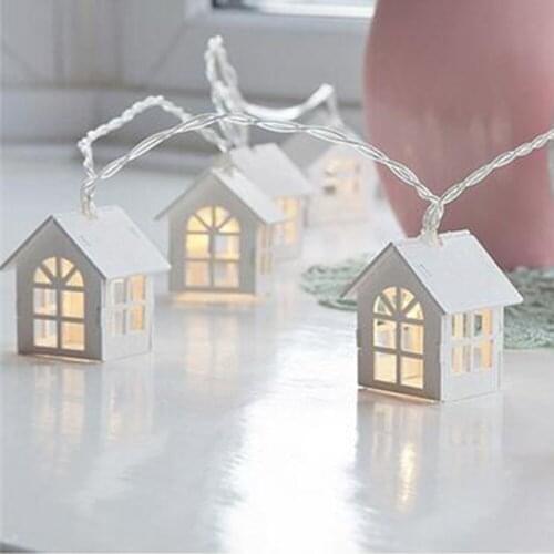 1.5M 10pc LED Warm White Christmas Tree House Fairy Light Led String Wedding Natal Garland Christmas Decoration For Home 180gE