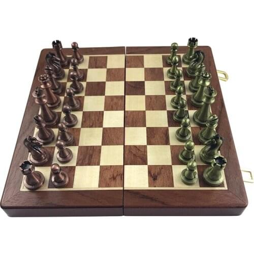 Yernea Interesting Chess Game Classic Chess Pieces Wooden Chessboard Chess Game Set Parent-child gifts Adult Educational