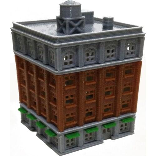 Train Railway Model Scene Z Ratio 1:220 Classic European Hotel