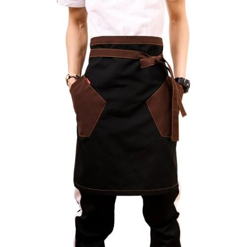 Fashion Korean canvas apron cotton restaurant kitchen coffee shop hairdresser