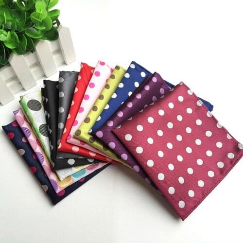 Mens Suit Handkerchief Fashion Dress Polka Dot Square Scarf Small Polka Dot Suit Pocket Square