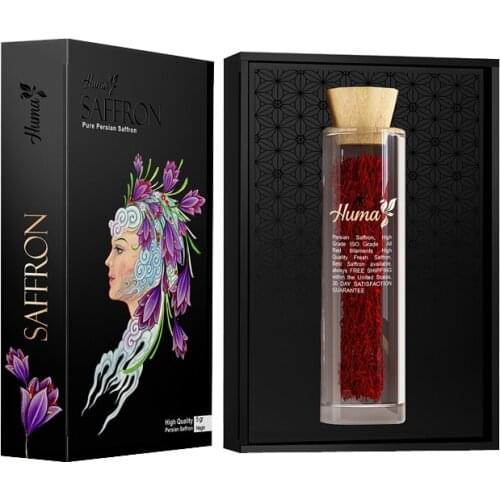 Custom logo printing rigid paper safron saffran saffron bottle jar packaging box luxury saffron gift box