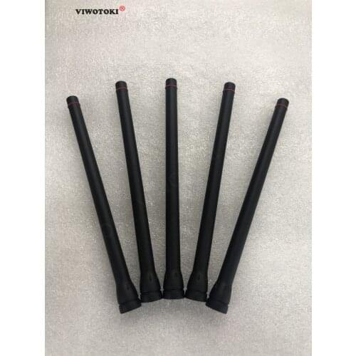 5PCS Portable Walkie Talkie Radio Antenna VHF Rubber 16cm Handheld Two Way Radio 50 OHM 136-174mhz 1.8dBi Antenna For ICOM IC-F3