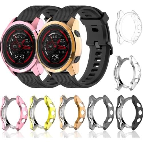 Watch Protector Cover Case For Garmin Forerunner 745 Soft TPU Plating Protective Cover Shell Bumper Frame Case